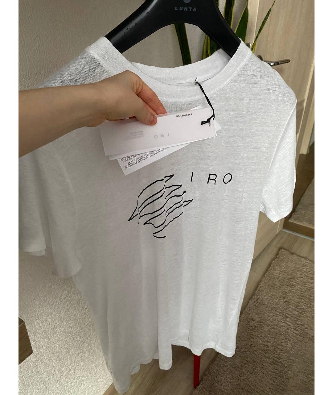 IRO Белая льняная футболка, фото 6