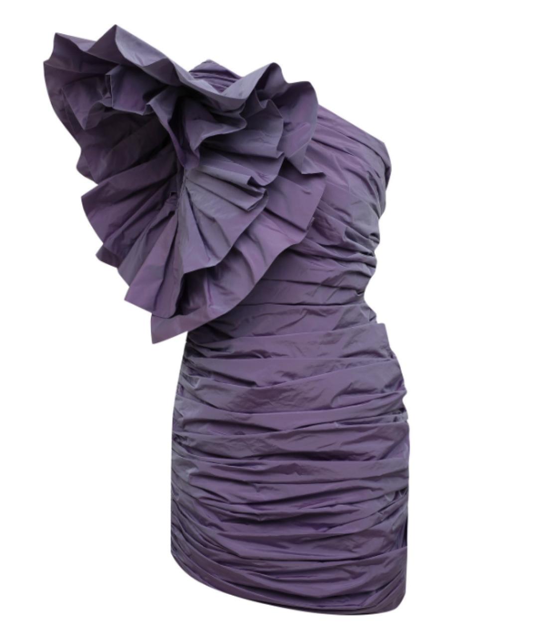 KALMANOVICH Фиолетовое полиэстеровое коктейльное платье, фото 1