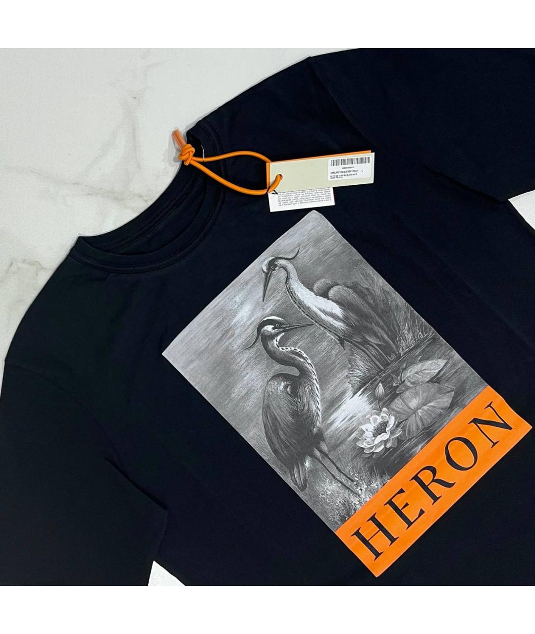 HERON PRESTON Черная футболка, фото 2