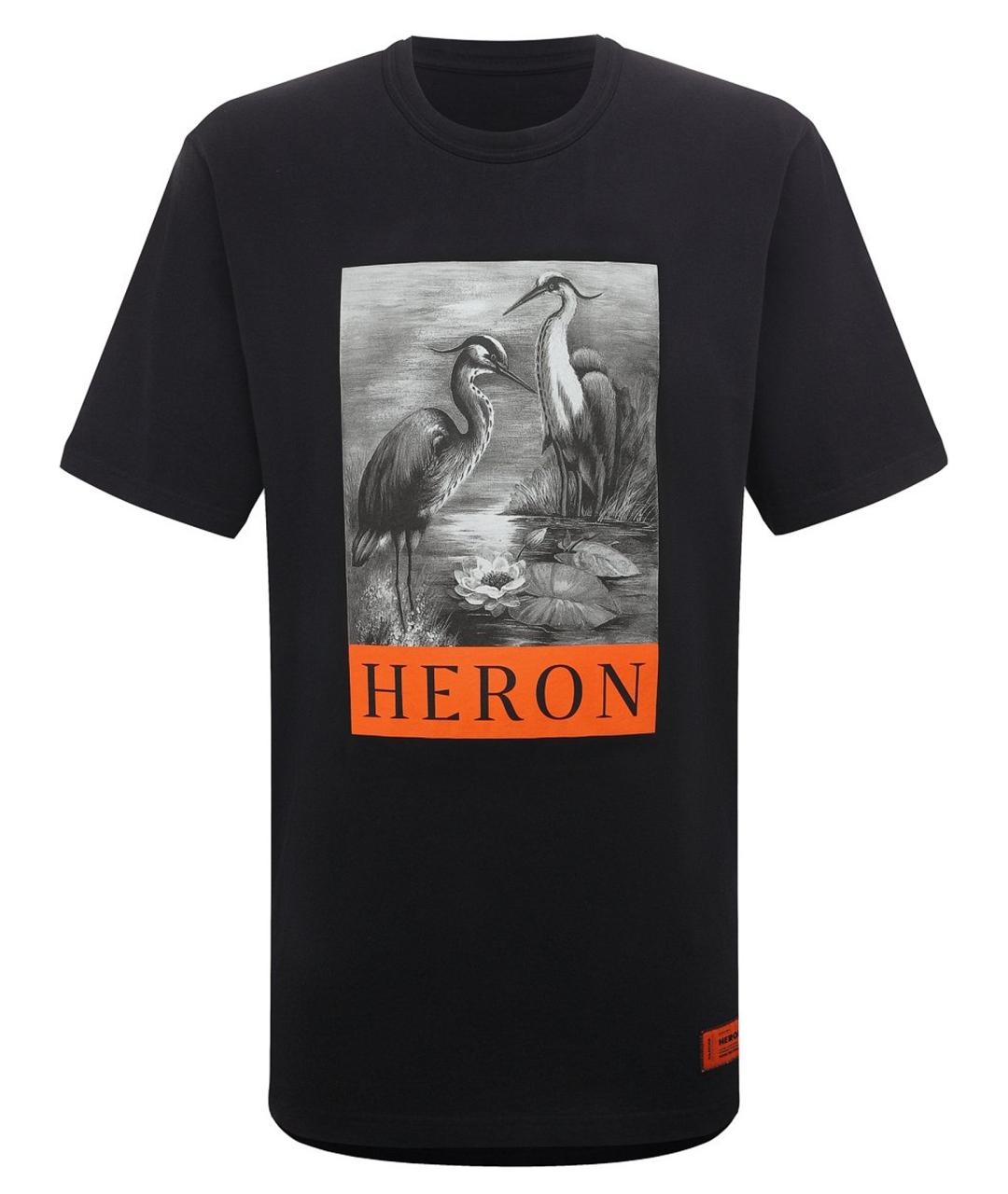 HERON PRESTON Черная футболка, фото 1