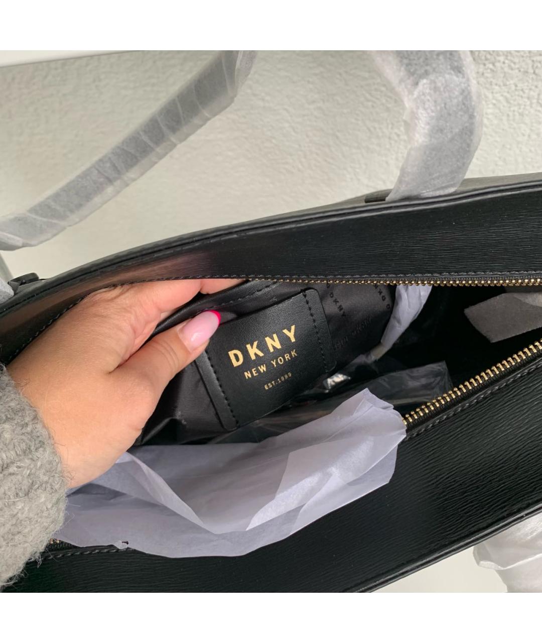 dkny tote black