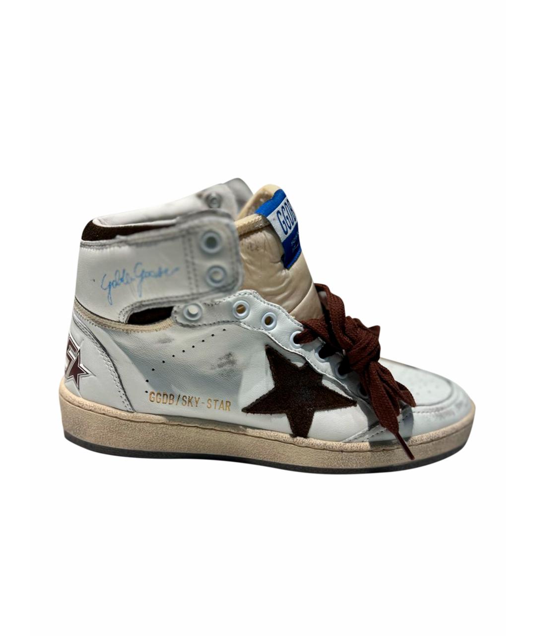 GOLDEN GOOSE DELUXE BRAND Белые кожаные кеды, фото 1