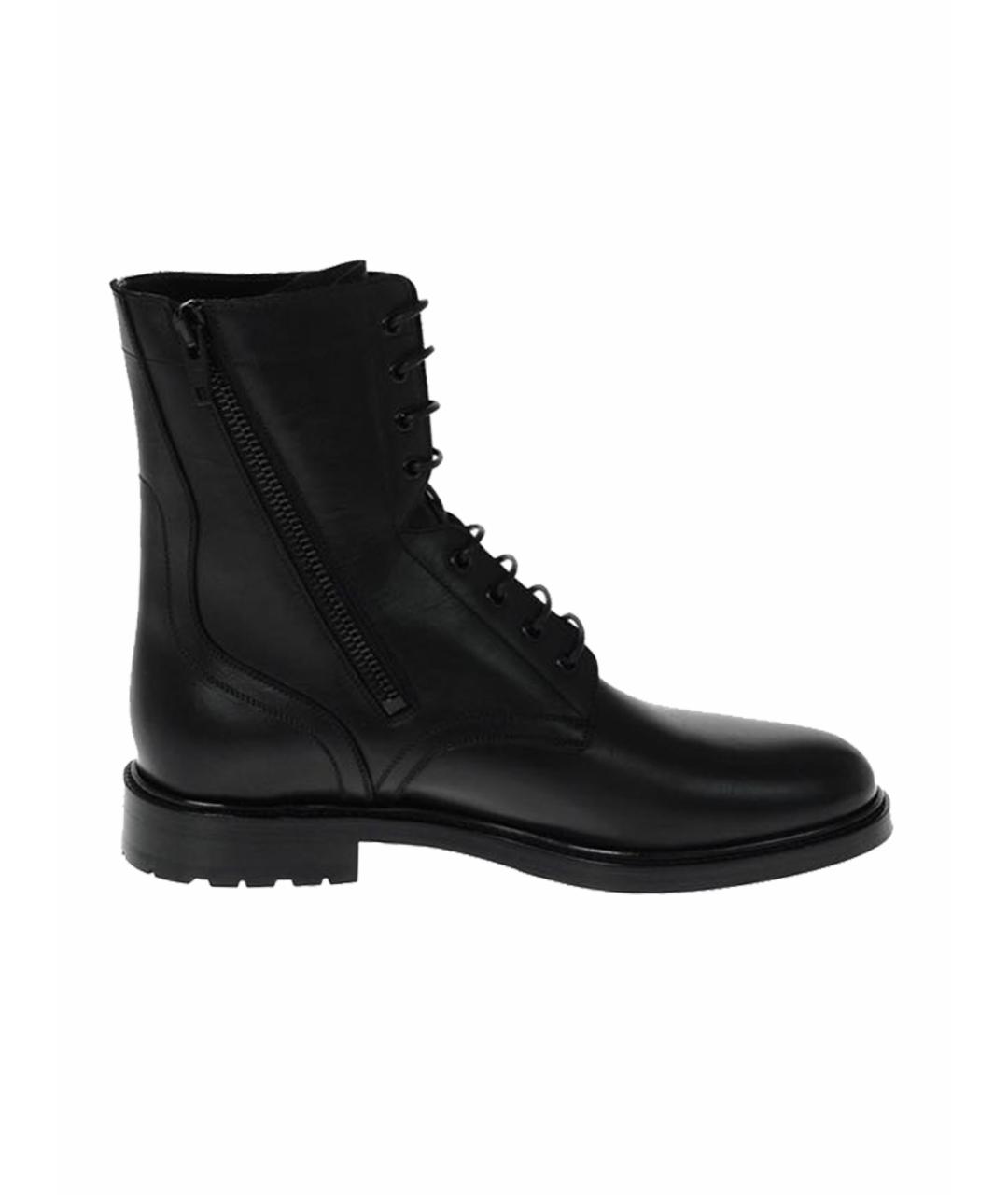 CELINE Черные кожаные высокие ботинки, фото 1
