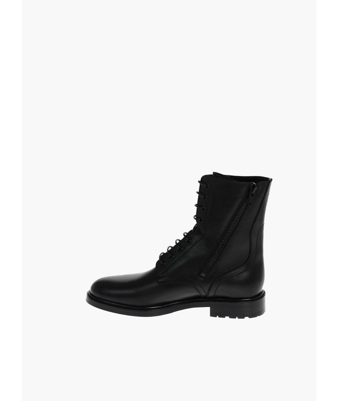 CELINE PRE-OWNED Черные кожаные высокие ботинки, фото 9