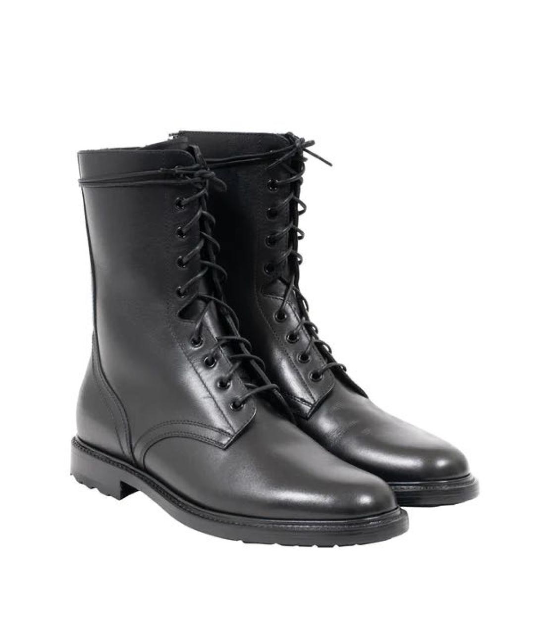 CELINE PRE-OWNED Черные кожаные высокие ботинки, фото 2