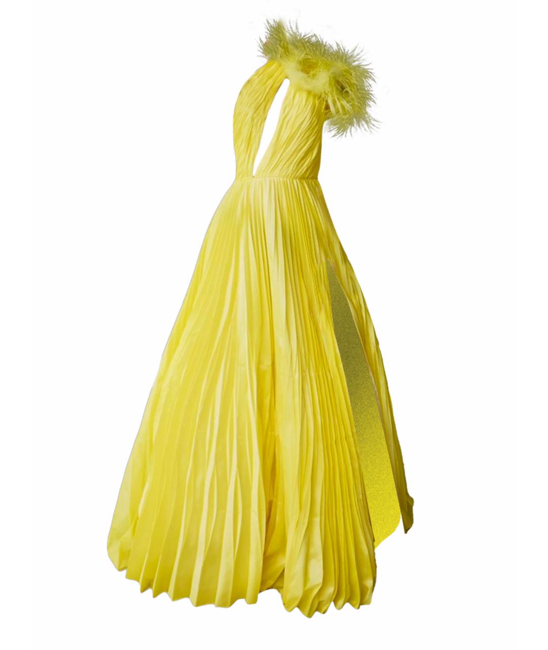 TARIK EDIZ Желтое полиэстеровое вечернее платье, фото 1