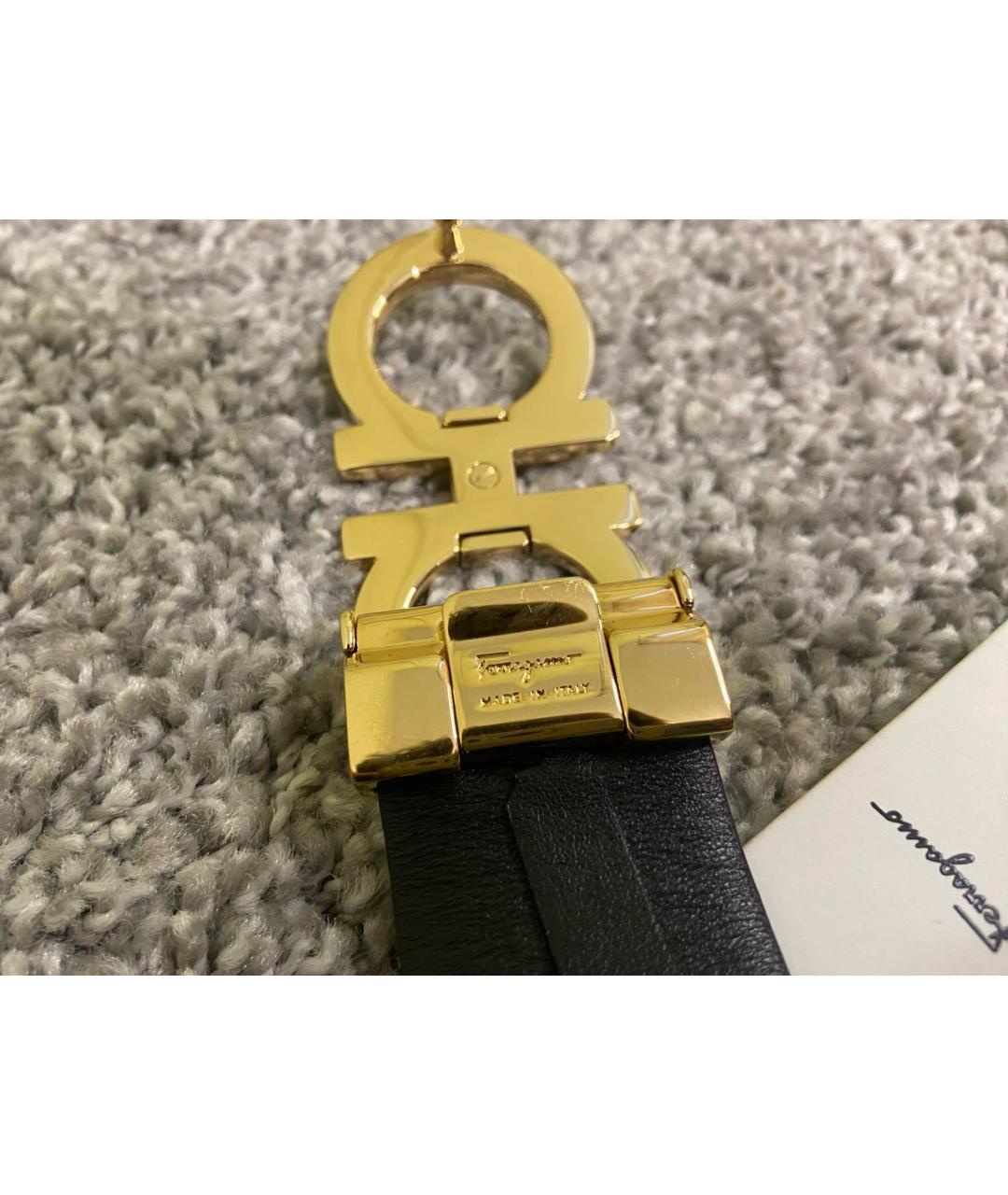 FERRAGAMO Темно-синий кожаный ремень, фото 5