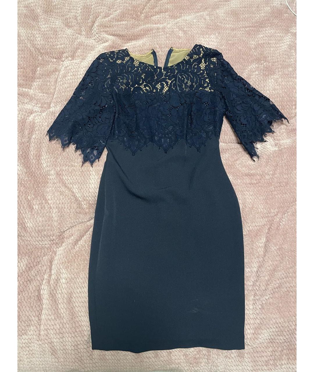 RALPH LAUREN Темно-синее полиэстеровое коктейльное платье, фото 6