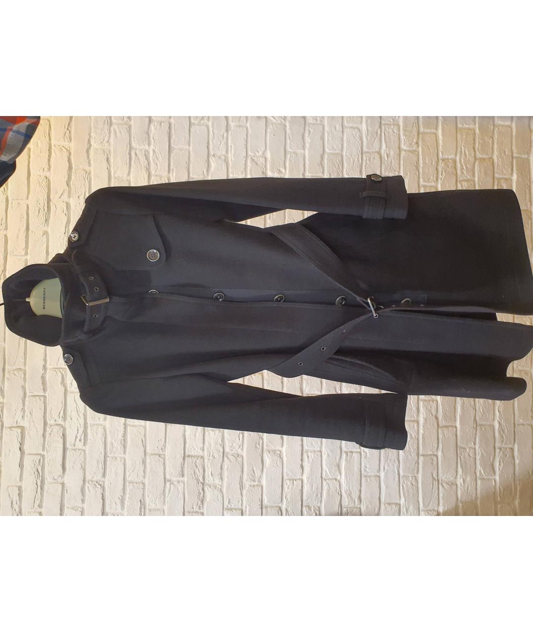 BURBERRY BRIT Черное шерстяное пальто, фото 10