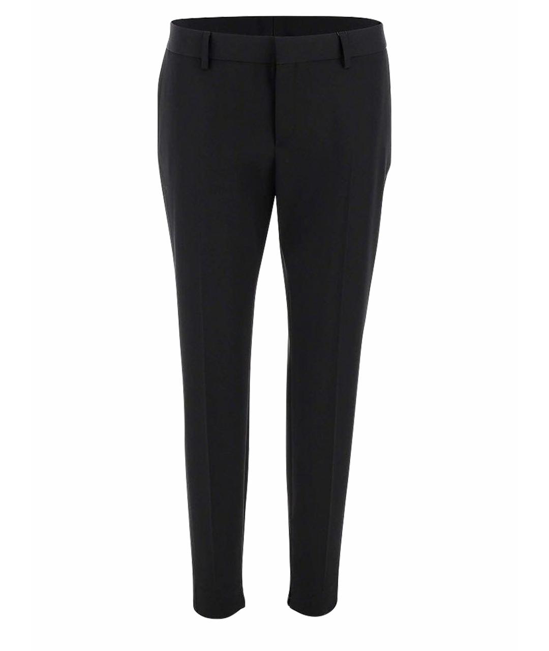 SAINT LAURENT Черные шерстяные брюки узкие, фото 1