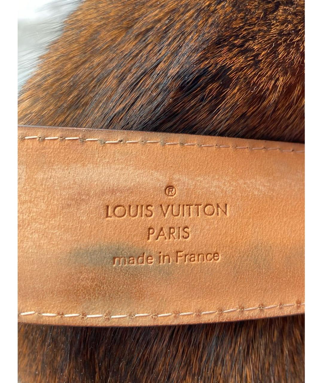 LOUIS VUITTON PRE-OWNED Коричневый кожаный ремень, фото 3