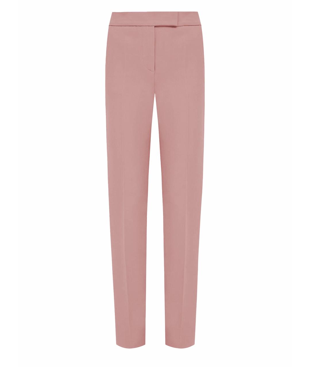 GIORGIO ARMANI Розовые шерстяные прямые брюки, фото 1