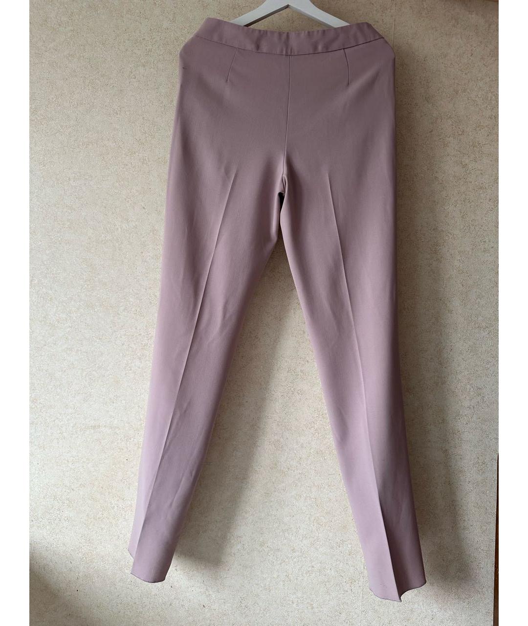 GIORGIO ARMANI Розовые шерстяные прямые брюки, фото 2
