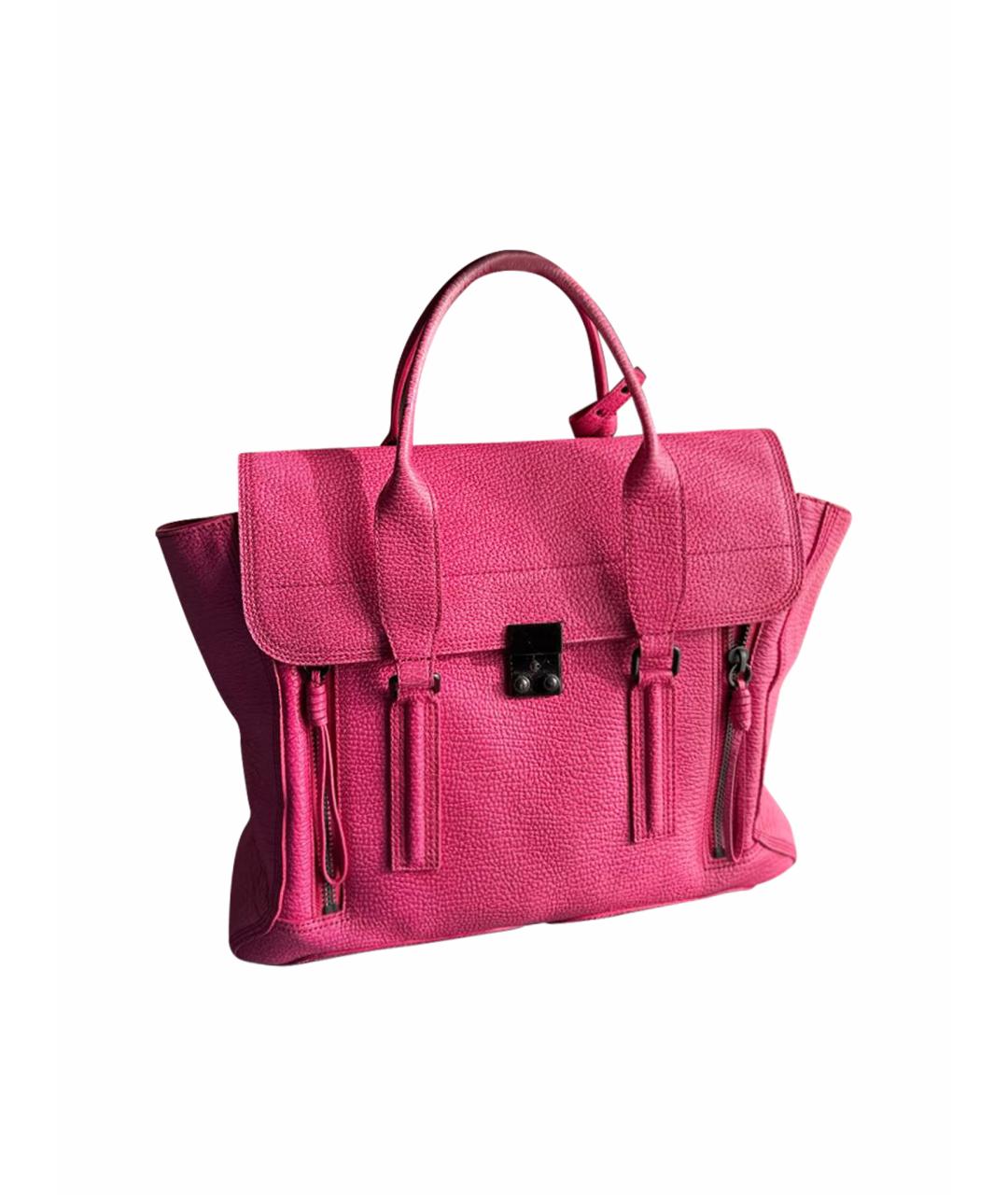 3.1 PHILLIP LIM Розовая кожаная сумка с короткими ручками, фото 1