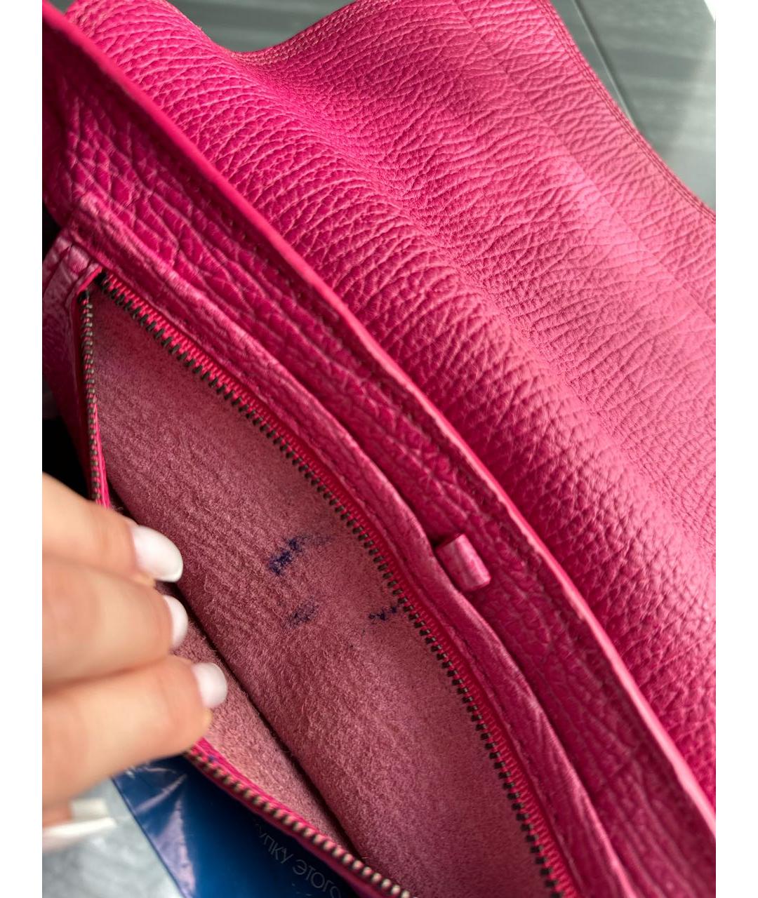 3.1 PHILLIP LIM Розовая кожаная сумка с короткими ручками, фото 8