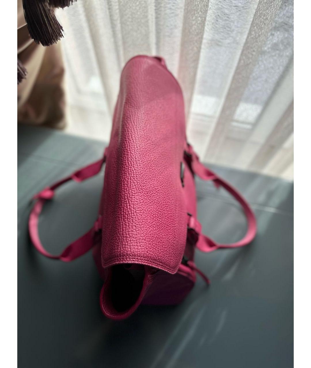 3.1 PHILLIP LIM Розовая кожаная сумка с короткими ручками, фото 4