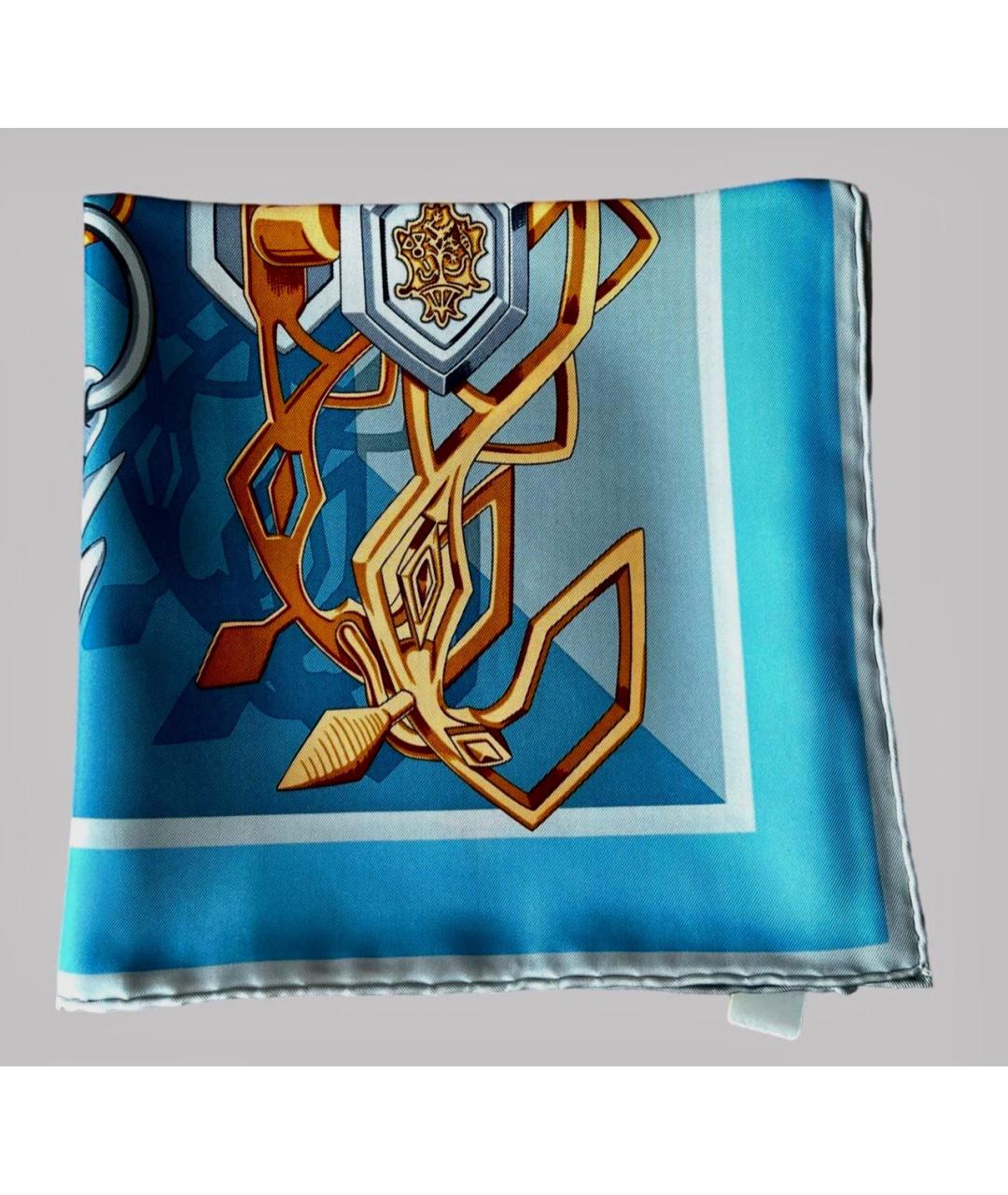 HERMES PRE-OWNED Синий шелковый платок, фото 3