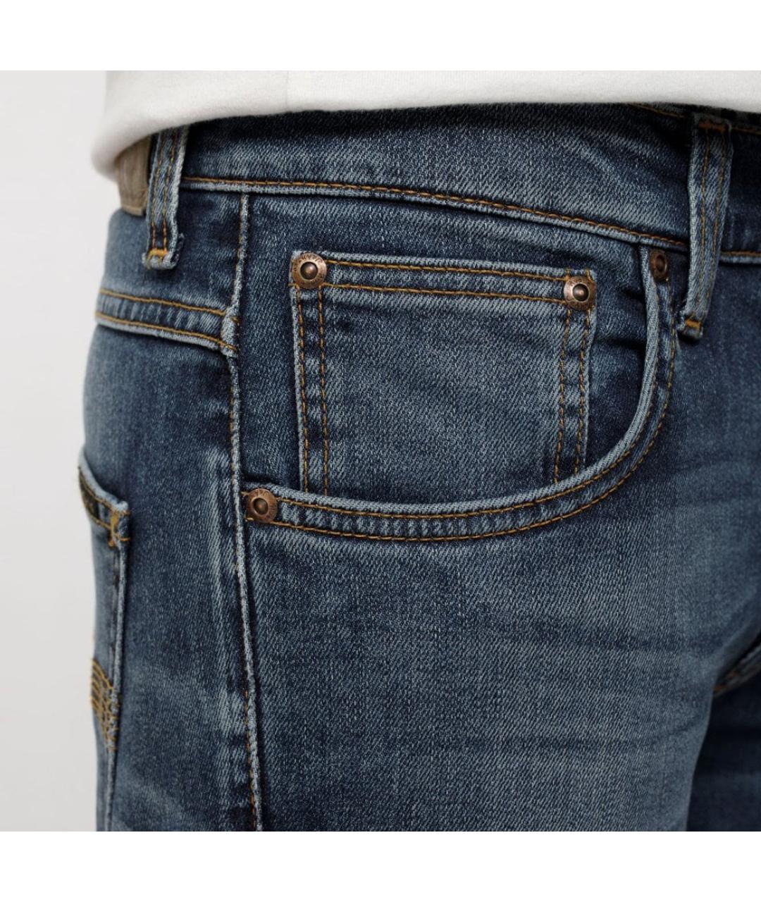 NUDE Синие хлопко-эластановые джинсы скинни, фото 3