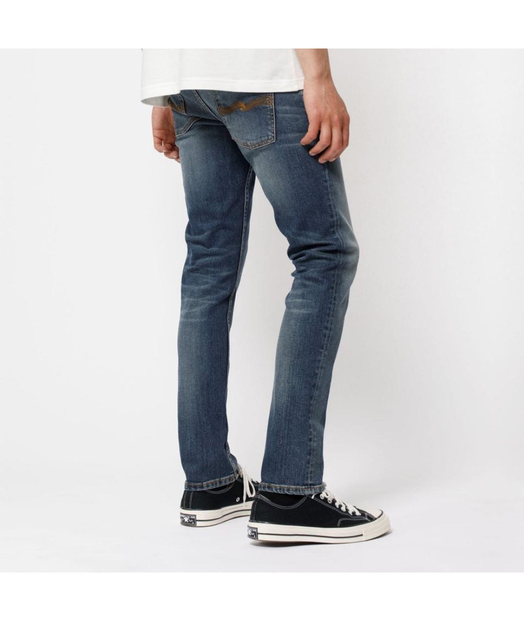 NUDE Синие хлопко-эластановые джинсы скинни, фото 8
