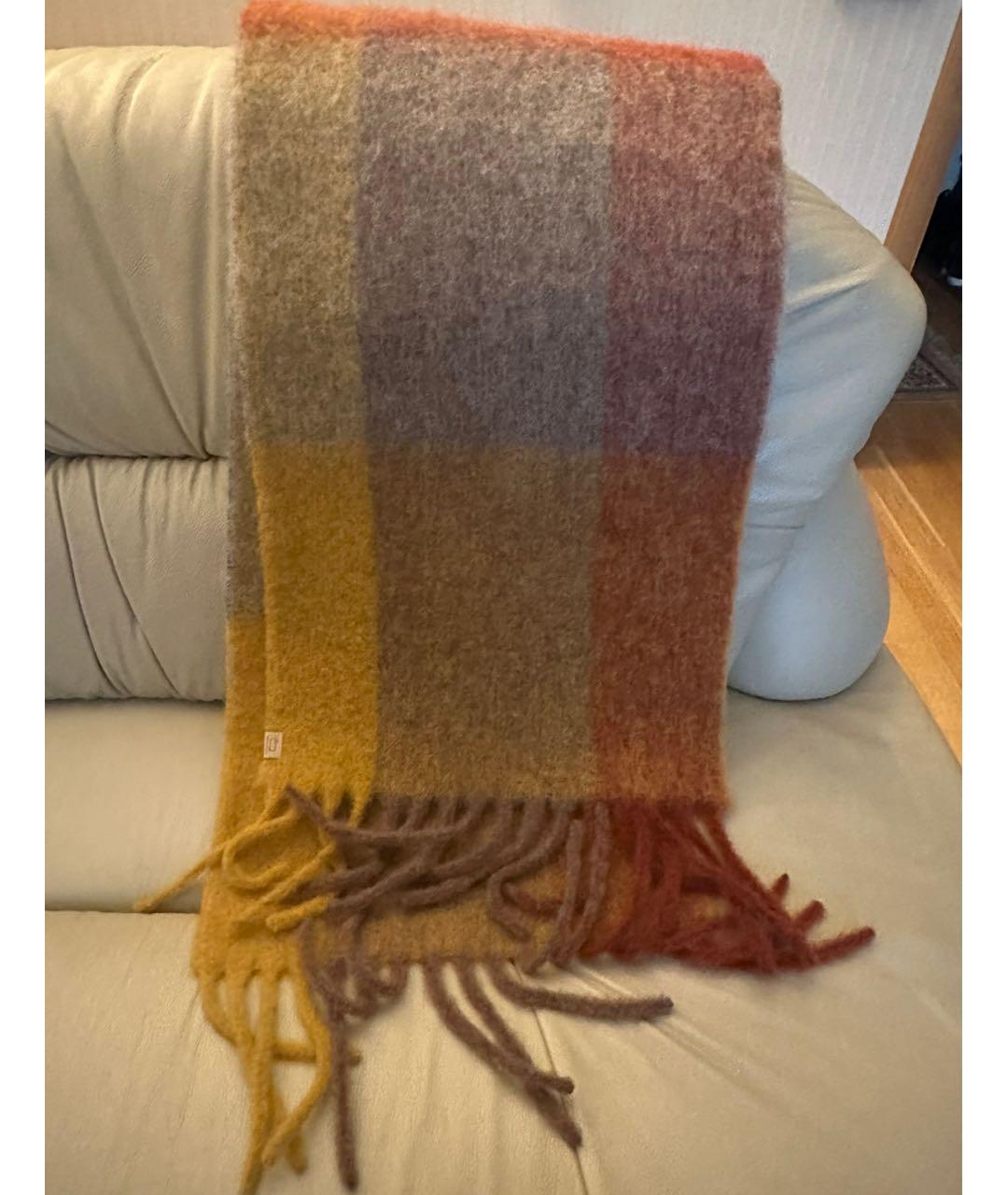 WOOLRICH Коричневый шерстяной шарф, фото 4