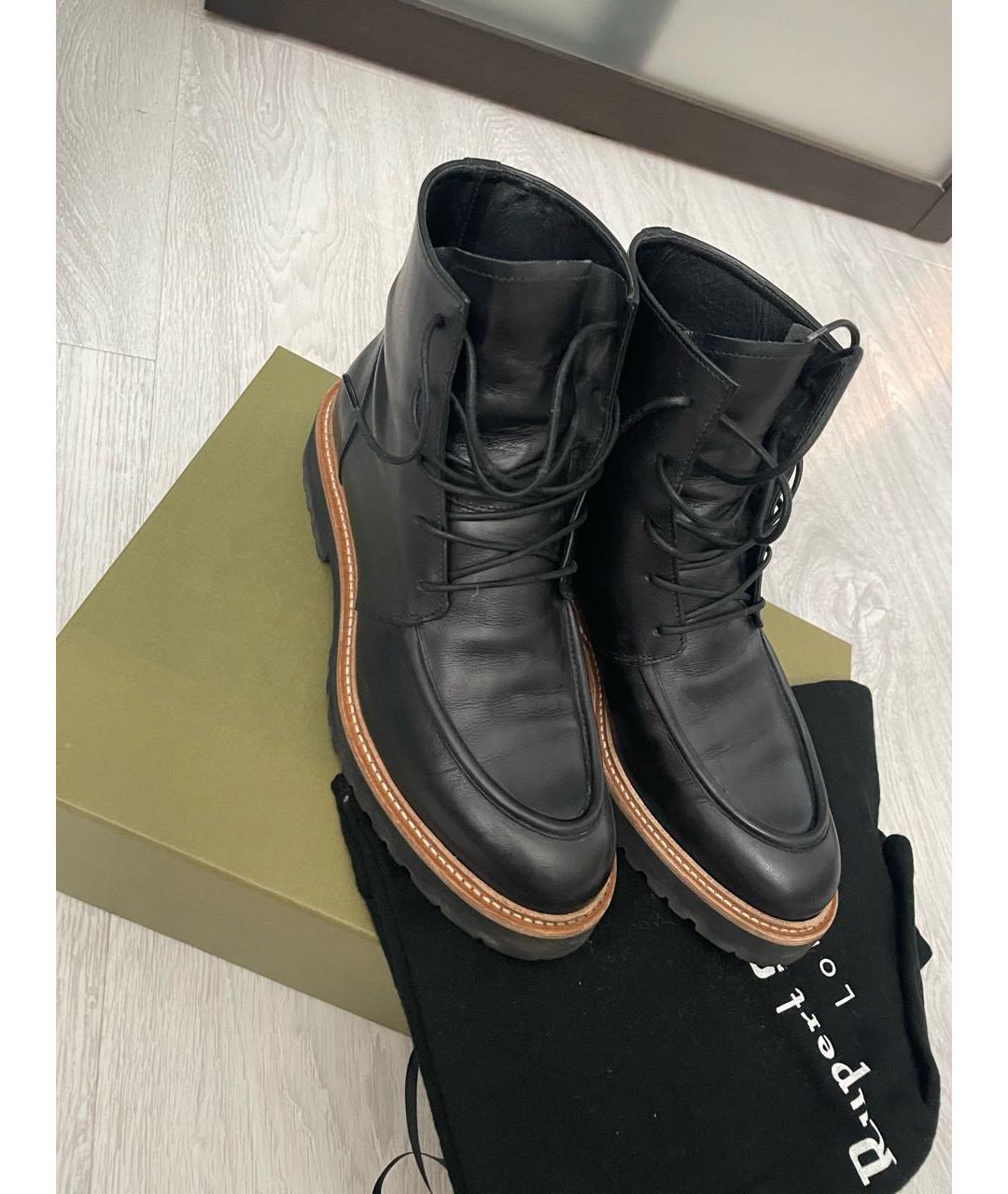 RUPERT SANDERSON Черные кожаные ботинки, фото 7