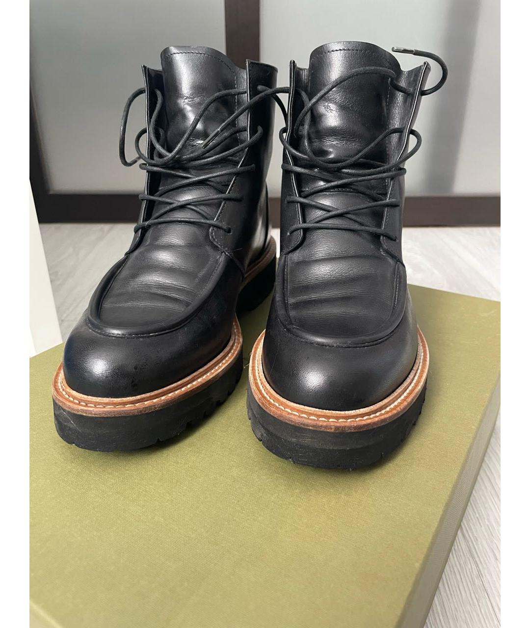 RUPERT SANDERSON Черные кожаные ботинки, фото 4