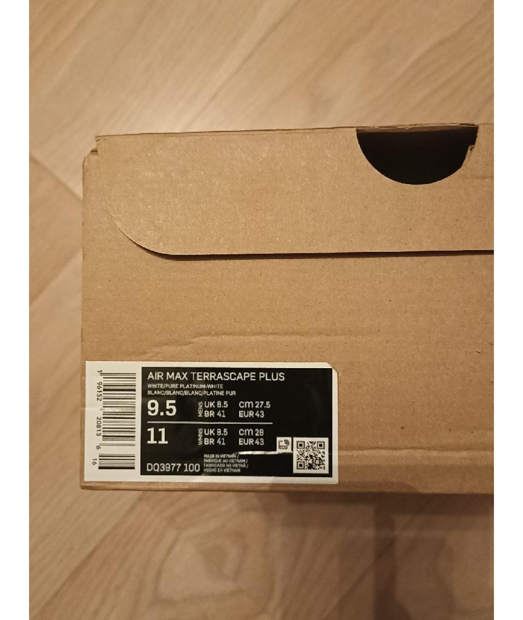 NIKE Белые кожаные низкие кроссовки / кеды, фото 6