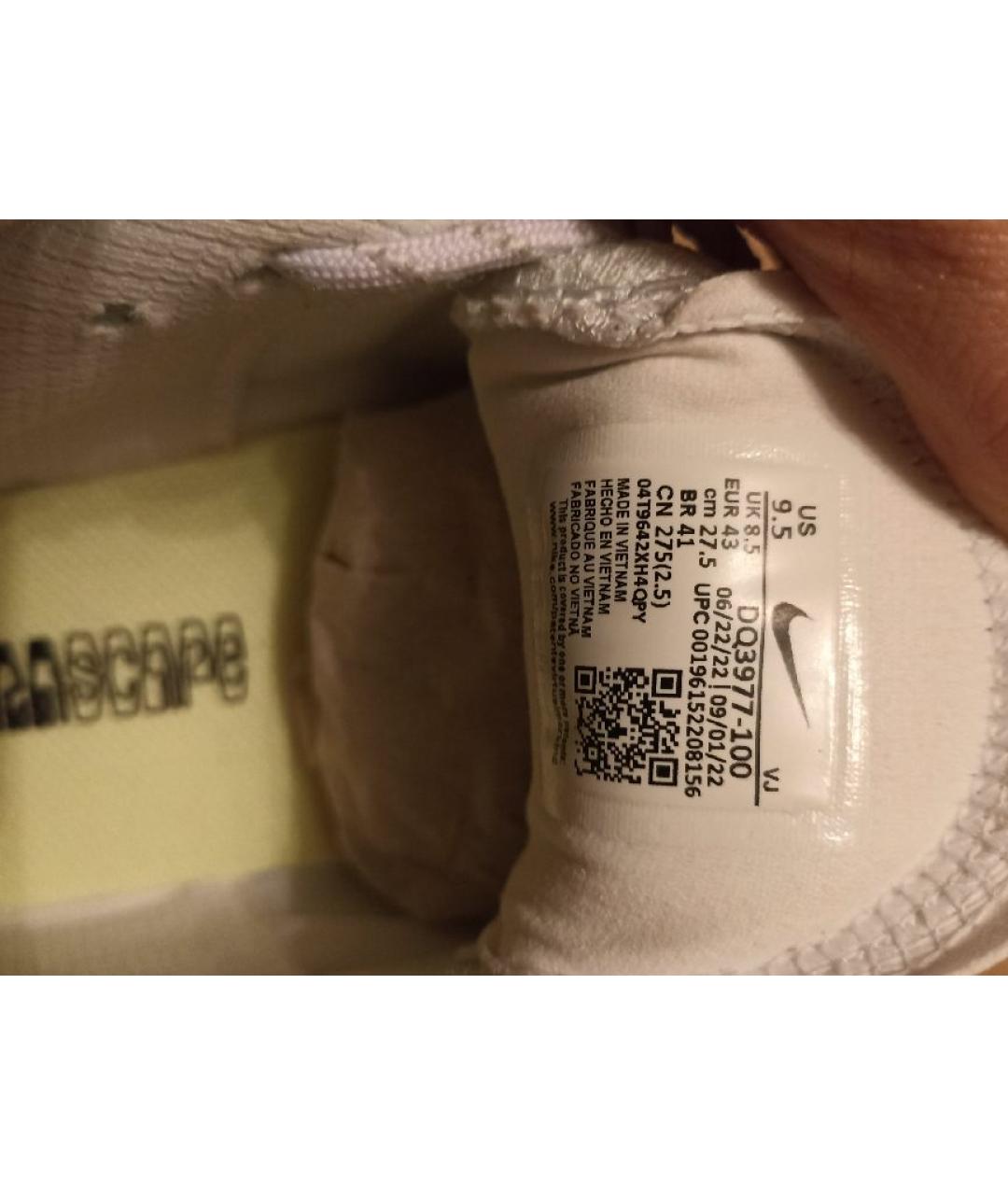 NIKE Белые кожаные низкие кроссовки / кеды, фото 7