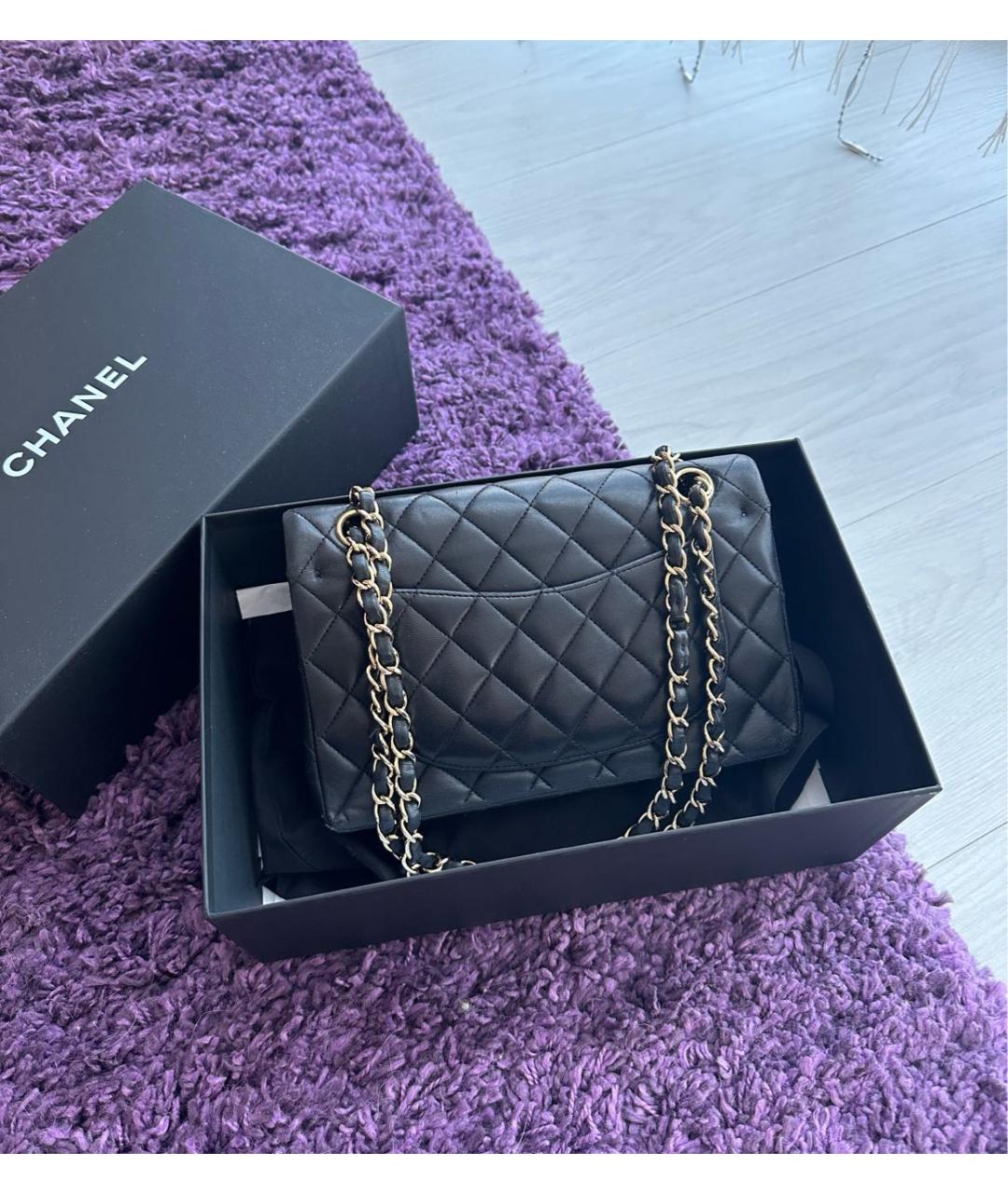CHANEL Черная кожаная сумка через плечо, фото 3