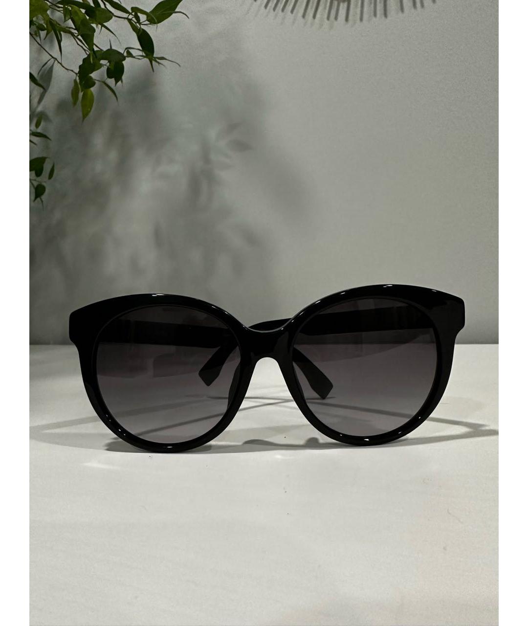 FENDI Черные пластиковые солнцезащитные очки, фото 6