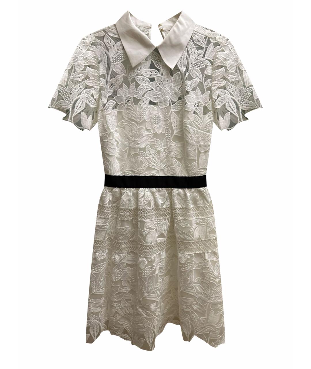 SELF-PORTRAIT Белое полиамидовое коктейльное платье, фото 1