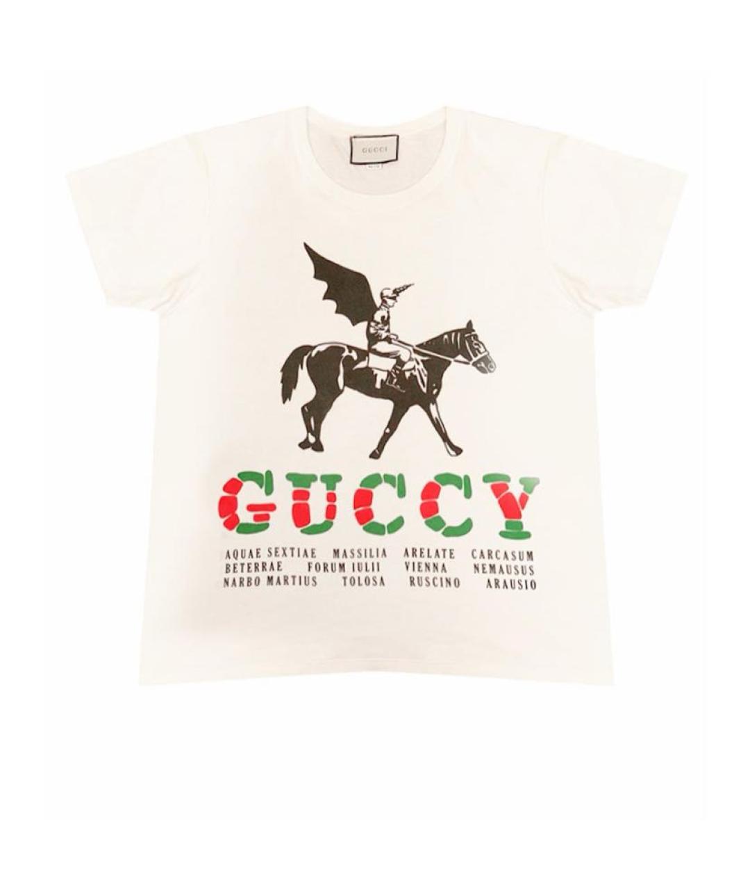 GUCCI Бежевая хлопковая футболка, фото 1