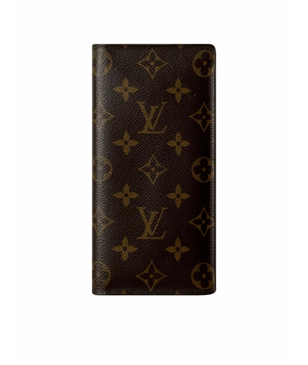 LOUIS VUITTON PRE-OWNED Антрацитовый кожаный кошелек, фото 1