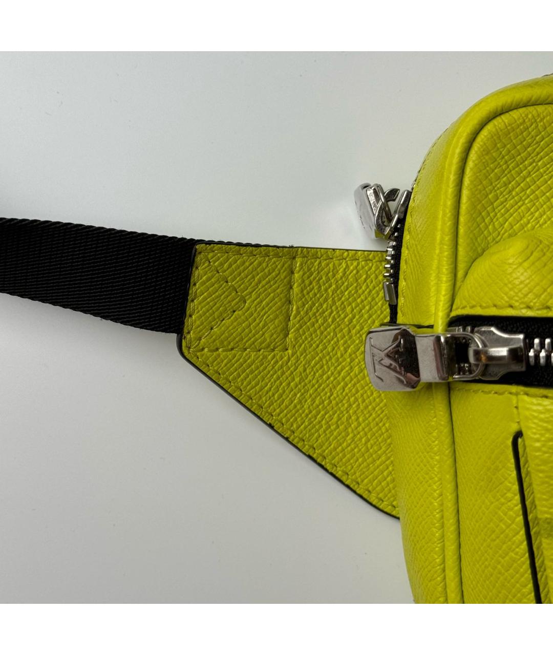 LOUIS VUITTON Желтая кожаная сумка на плечо, фото 3