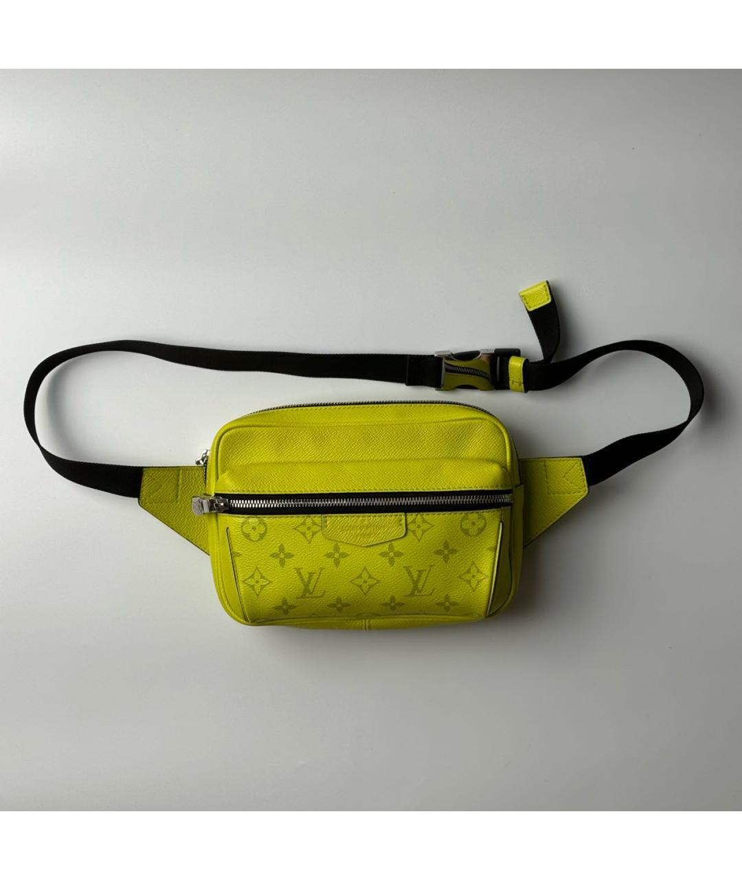 LOUIS VUITTON PRE-OWNED Желтая кожаная сумка на плечо, фото 8