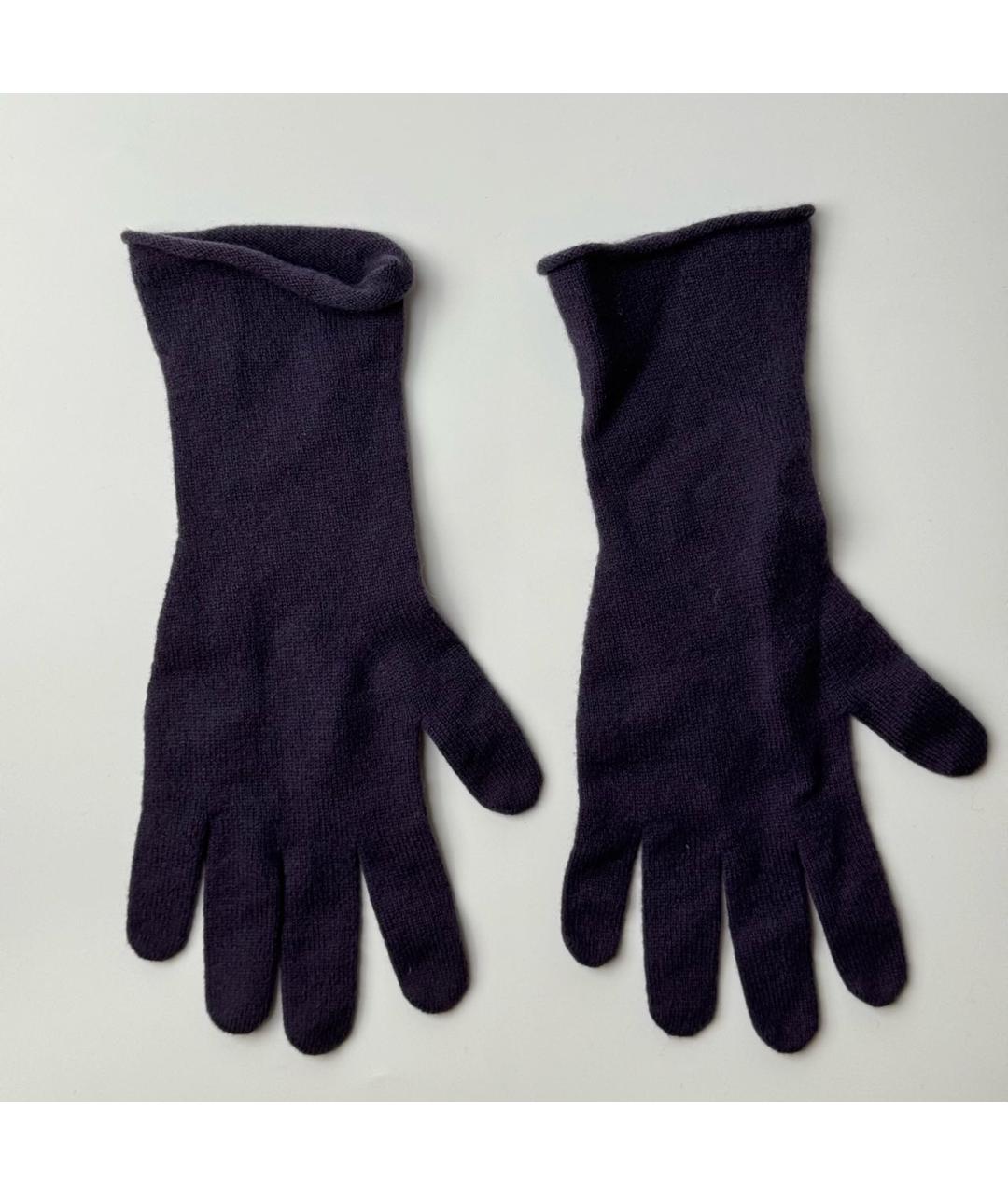 LORO PIANA Фиолетовые кашемировые перчатки, фото 5