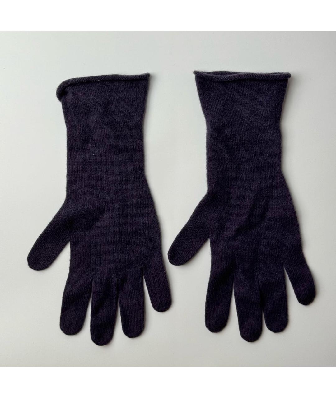 LORO PIANA Фиолетовые кашемировые перчатки, фото 2