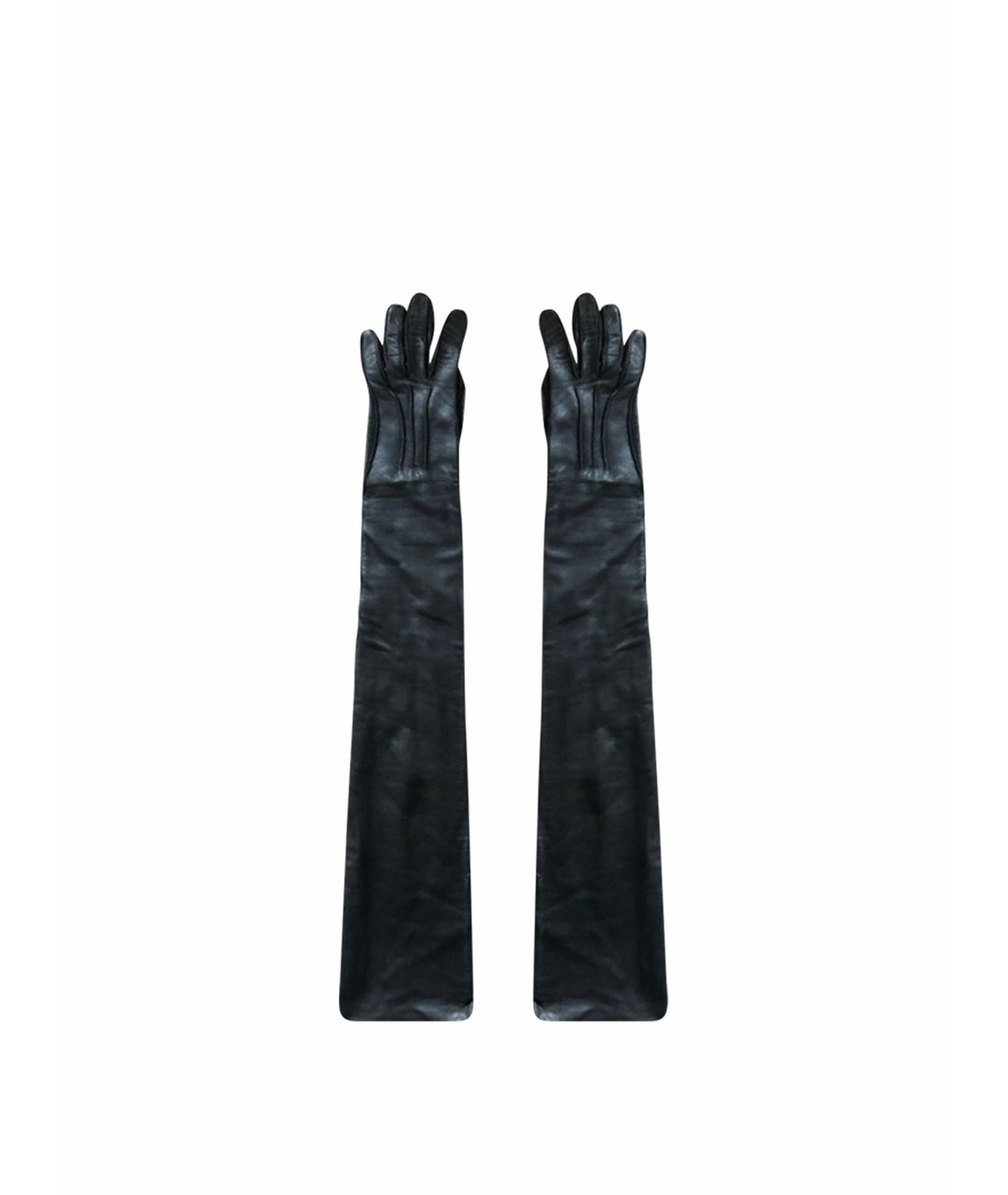 JEAN PAUL GAULTIER Черные кожаные перчатки, фото 1