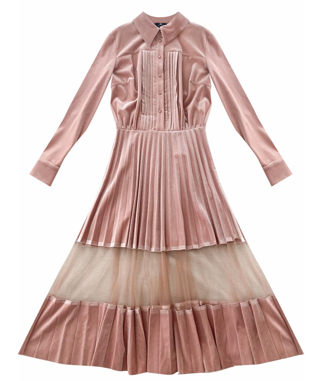 ELISABETTA FRANCHI Розовое полиэстеровое повседневное платье, фото 1