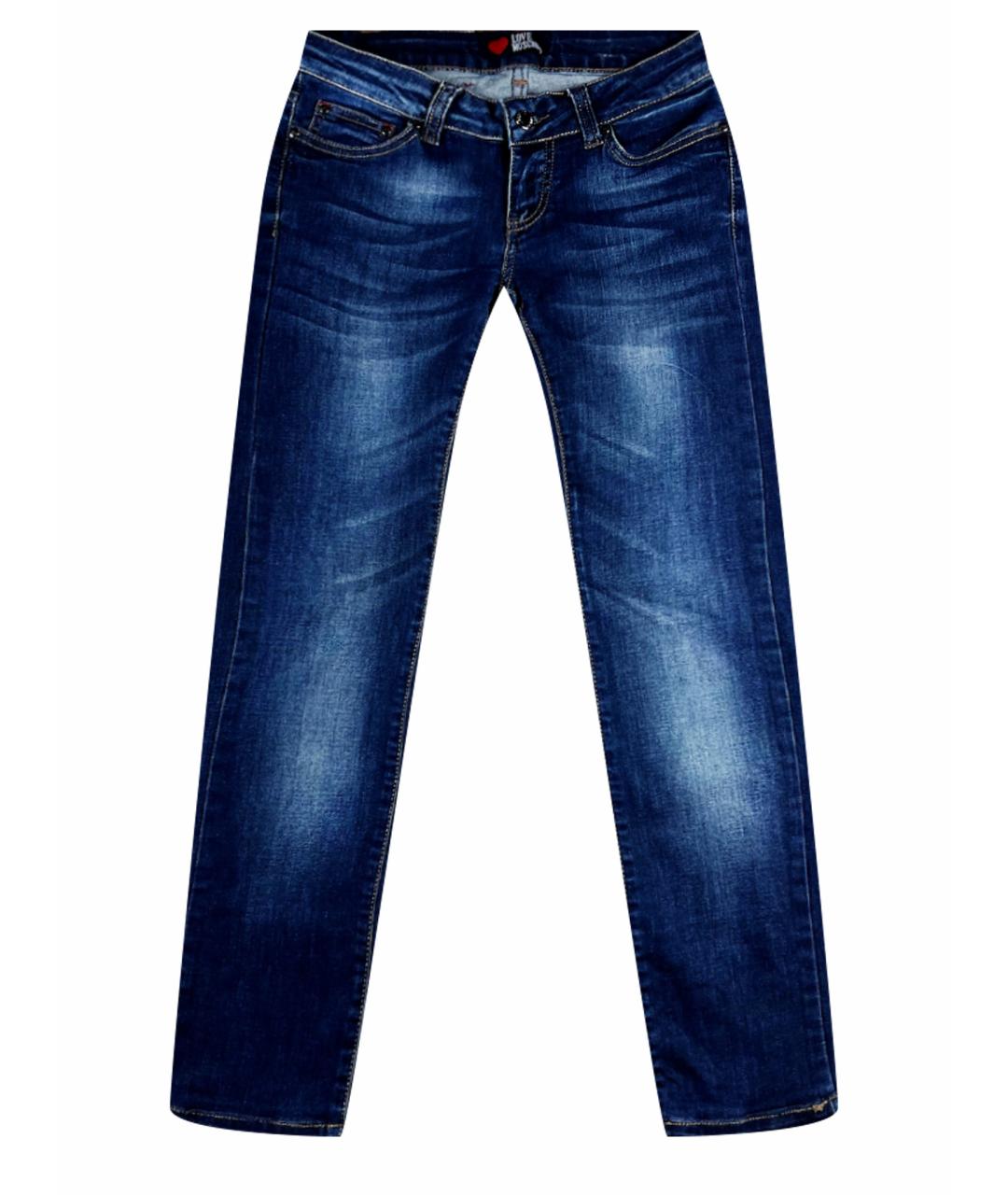 LOVE MOSCHINO Синие джинсы слим, фото 1