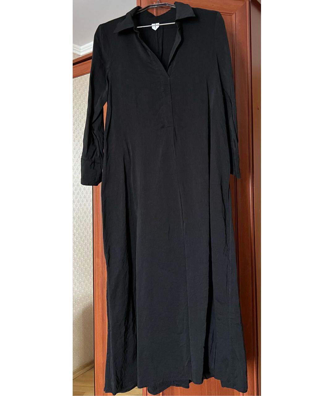 ARKET Черное льняное повседневное платье, фото 5