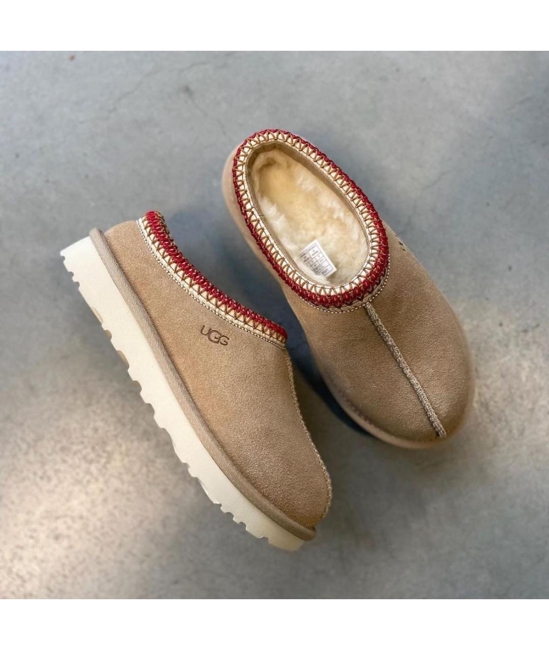 UGG AUSTRALIA Бежевые замшевые мюли, фото 2