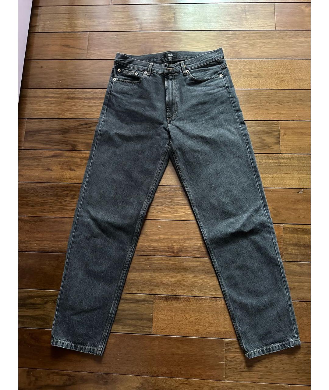 A.P.C. Антрацитовые хлопковые прямые джинсы, фото 6