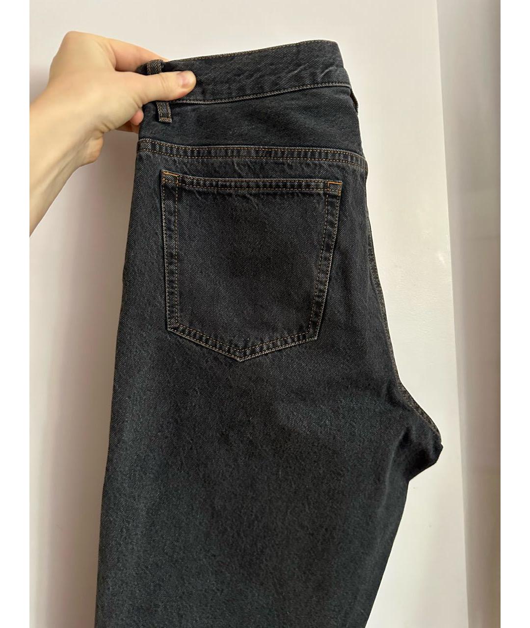 A.P.C. Антрацитовые хлопковые прямые джинсы, фото 5