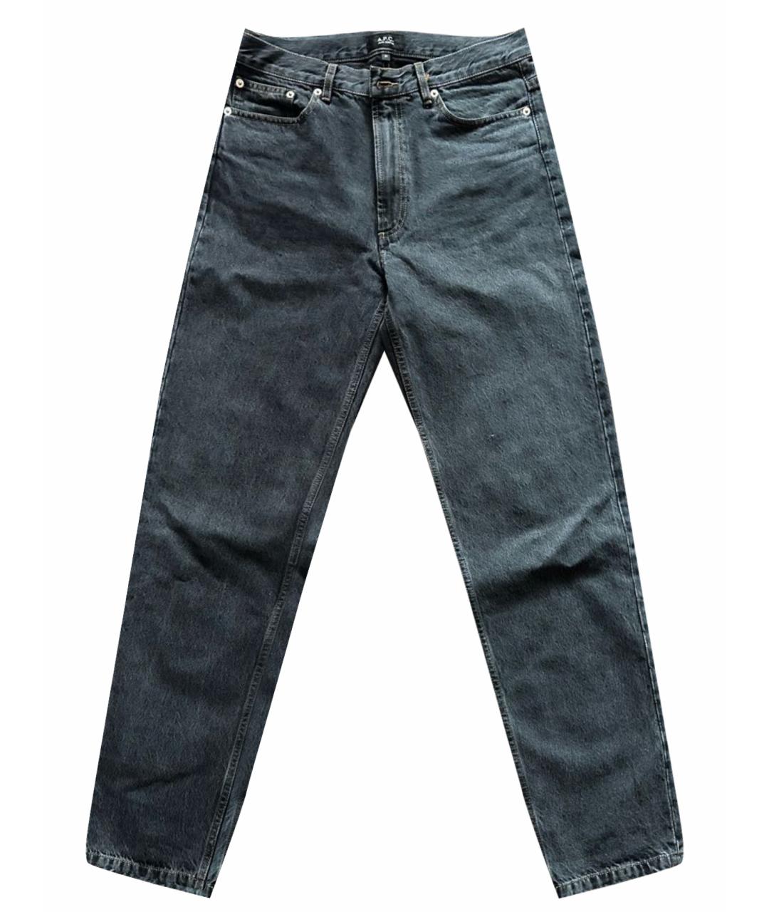 A.P.C. Антрацитовые хлопковые прямые джинсы, фото 7