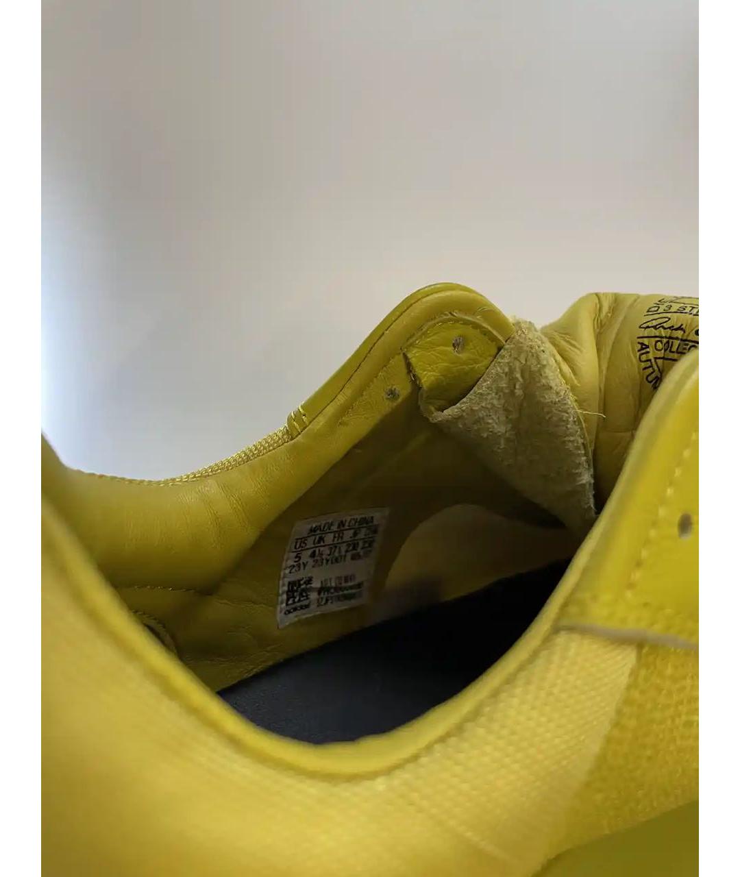 ADIDAS BY RICK OWENS Желтые кожаные кроссовки, фото 6