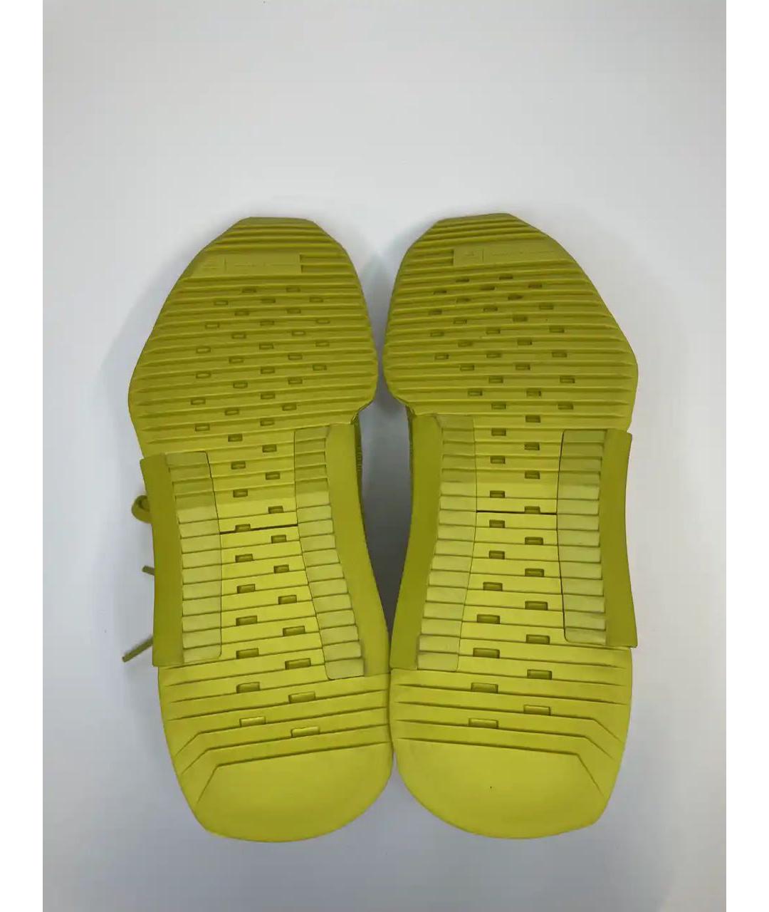 ADIDAS BY RICK OWENS Желтые кожаные кроссовки, фото 3
