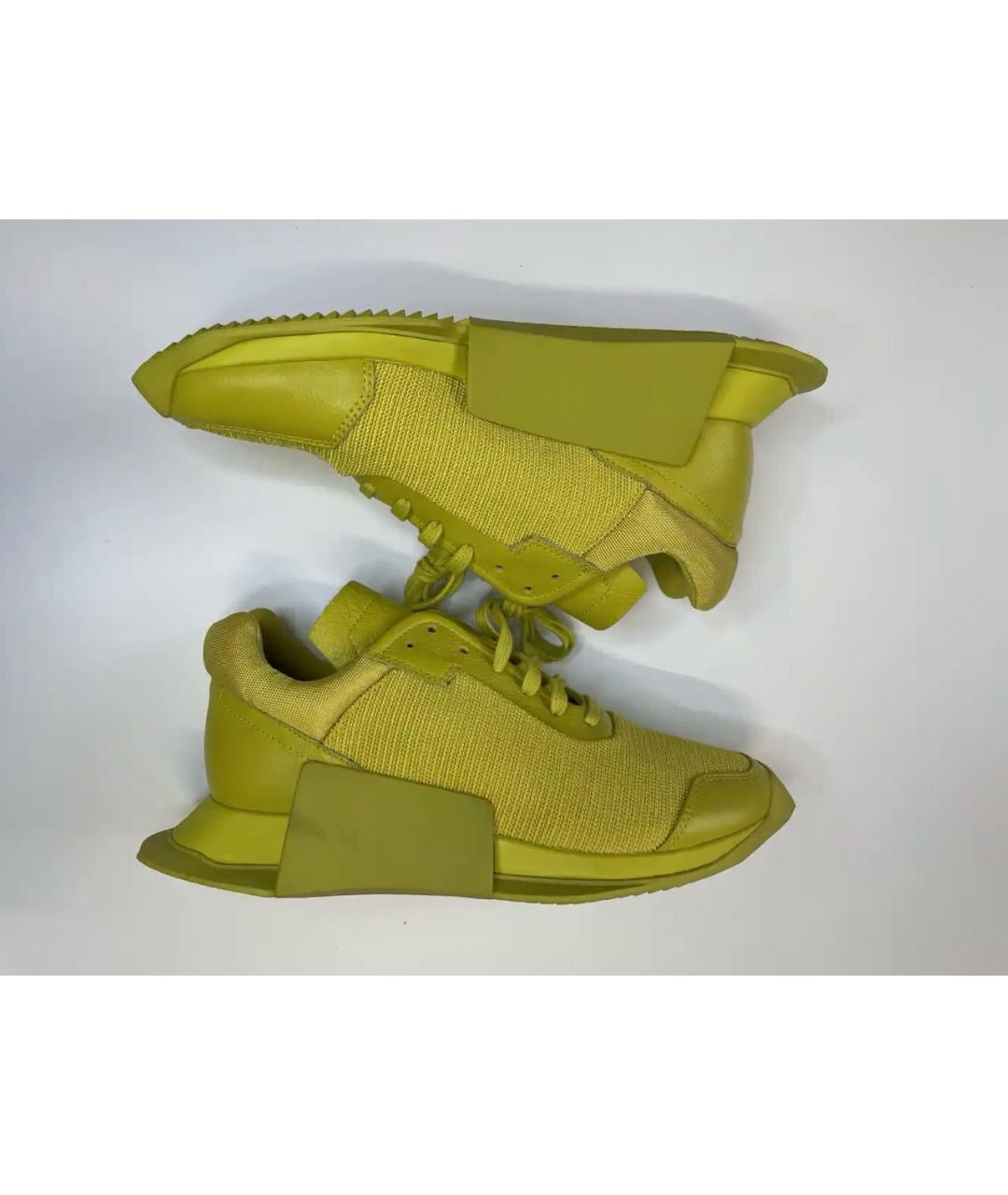 ADIDAS BY RICK OWENS Желтые кожаные кроссовки, фото 9