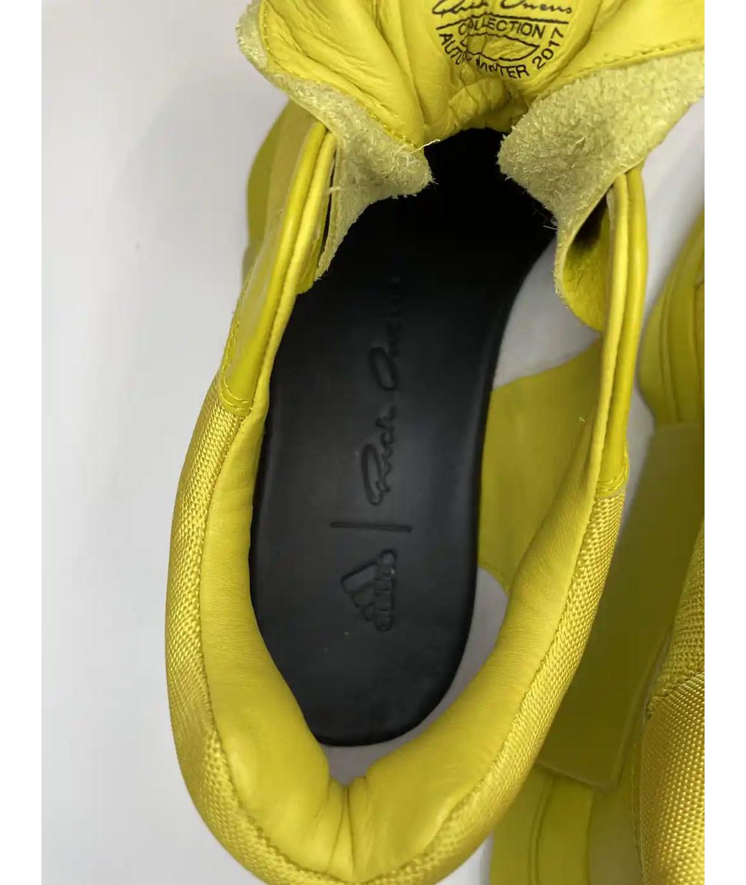 ADIDAS BY RICK OWENS Желтые кожаные кроссовки, фото 5
