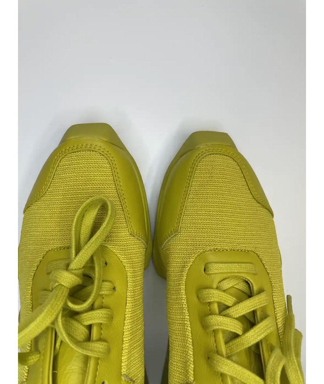 ADIDAS BY RICK OWENS Желтые кожаные кроссовки, фото 2